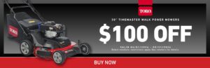 Read more about the article Get $100 Off TimeMaster® Mowers – Cut more grass in less time – Residential Lawn Mowers