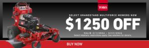 Read more about the article Get $1,250 Off GrandStand® MULTI FORCE – One machine. Year-round productivity. – Residential Lawn Mowers